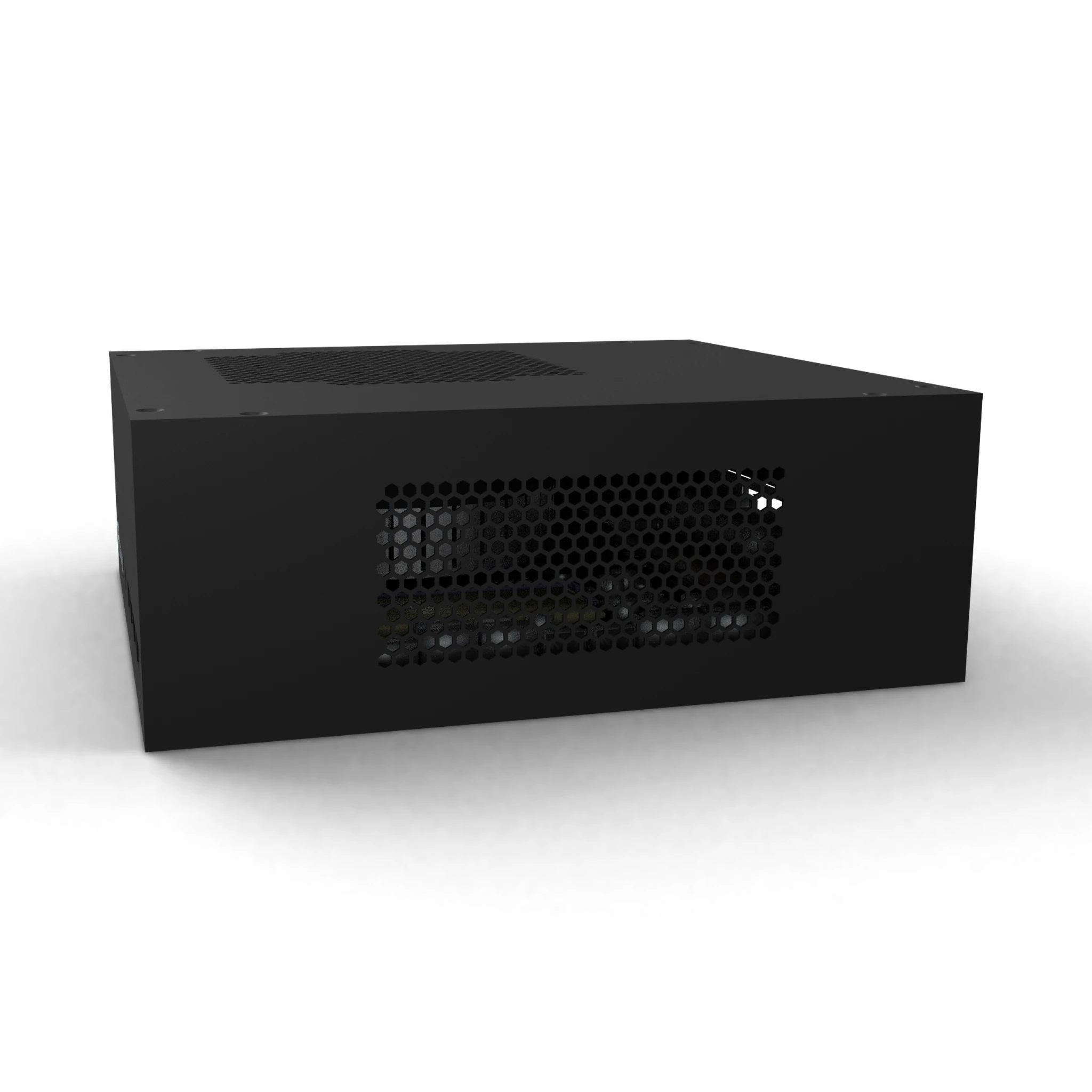 Thinvent® Neo H Mini PC, AMD Ryzen™ 5 7430U processor (6 core, up to 4.3 GHz, 16 MB cache), 32GB DDR4 RAM (2 x 16GB), 2TB SSD, 19V 3A Adapter, No WiFi, Ubuntu Linux, Thinvent® Keyboard and Mouse set | 2 Neo H Side view